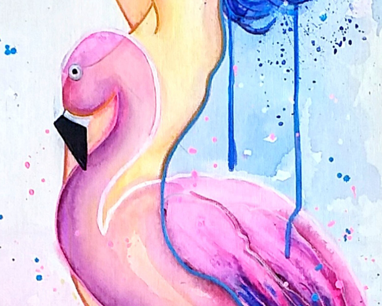 Flamingo girl - 1920x1080px