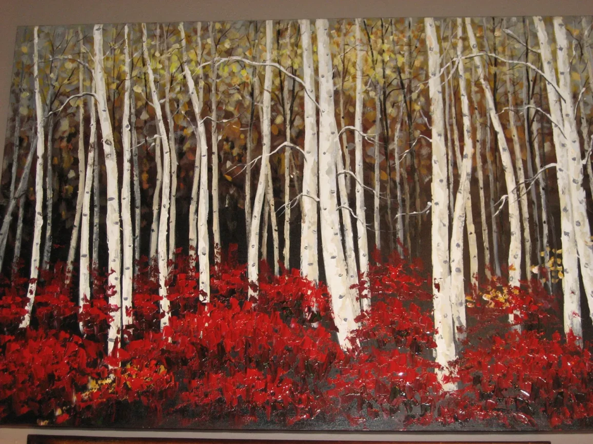 Birch Trees Painting