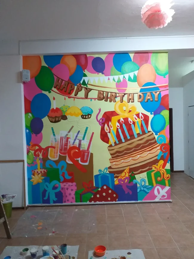 Malba na stenu Detske centrum Kinderkovo 4