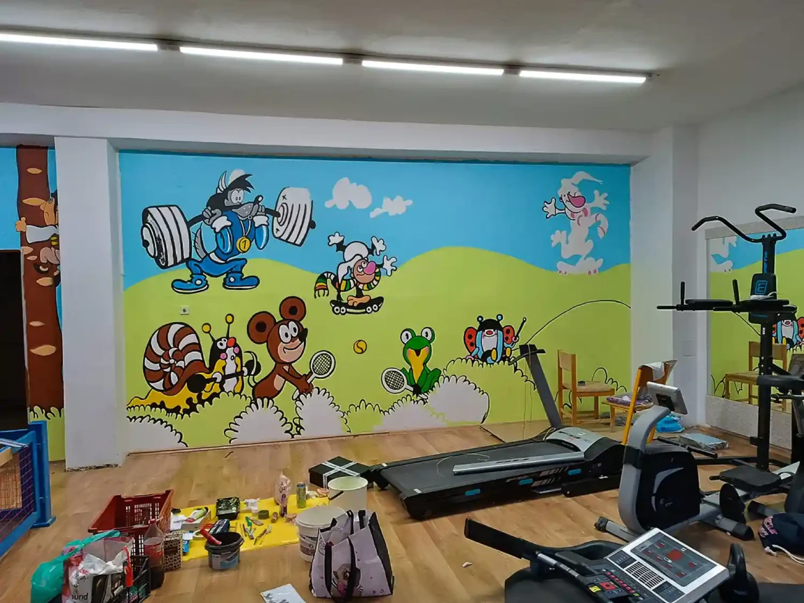 Malba na stenu Detske centrum U huncuta 12