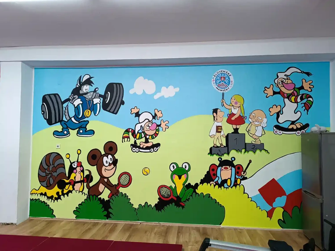 Malba na stenu Detske centrum U huncuta 22
