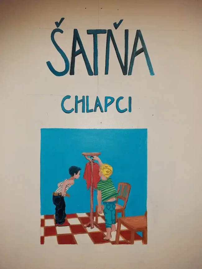 Malba na stenu Tanecna skola Merlin 3