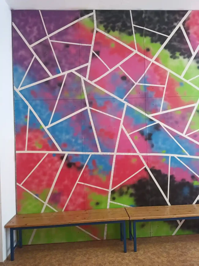 Malba na stenu Tanecna skola Merlin 6