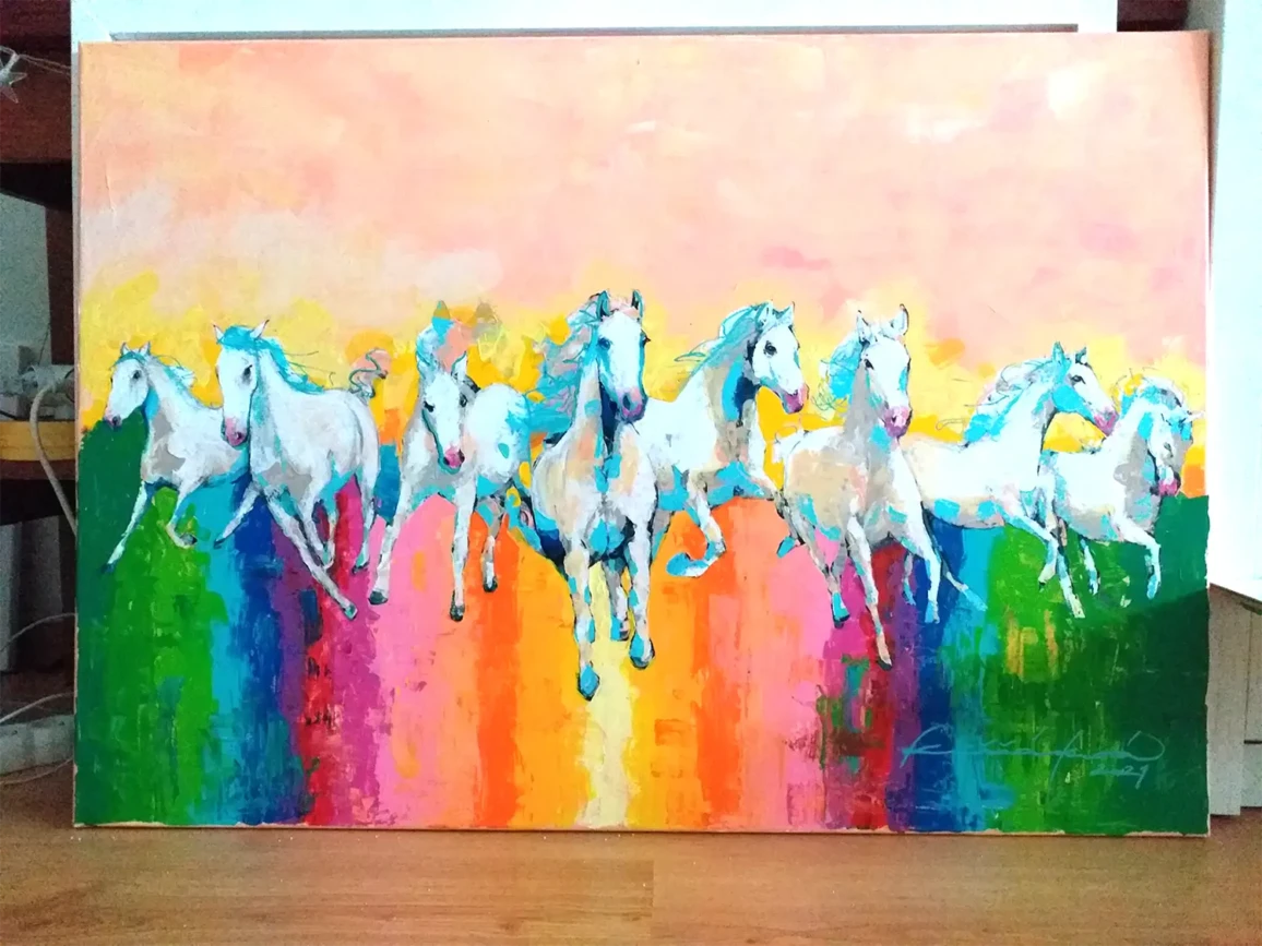 Rainbow horses